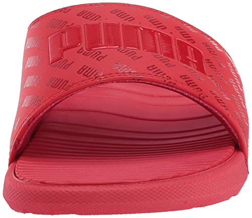 PUMA PUMA Men's Cool Cat Slide Sandal, Bold Graphic High Risk Red-High Risk Red, 11