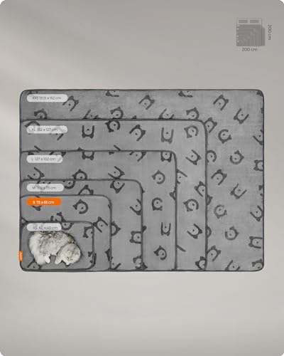 Feandrea Hundedecke, Katzendecke waschbar, 3er Set Haustier-Decke, S, 73 x 63 cm, für Katzen und Minihunde, Flanell, Schutzdecke für Sofa, schiefergrau PPB012G01