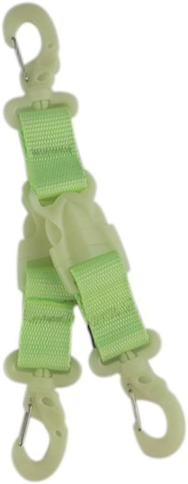 Luminous Scuba Diving Fin Strap Nylon Snorkel Keeper for Dark Water Night Dive Gear Holder Green 220mm