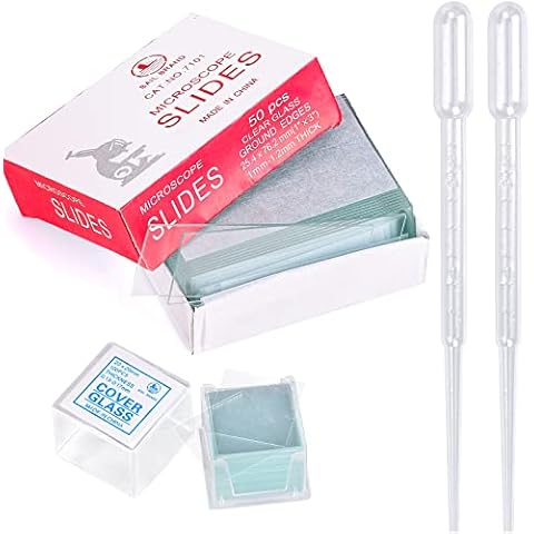 HOAOH Microscope Slides and Cover Glasses Set Cover
