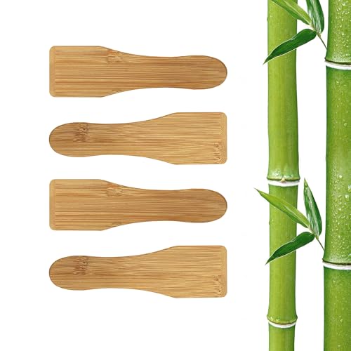 Natural Bamboo Scrapers Raclette Spatulas 4pcs