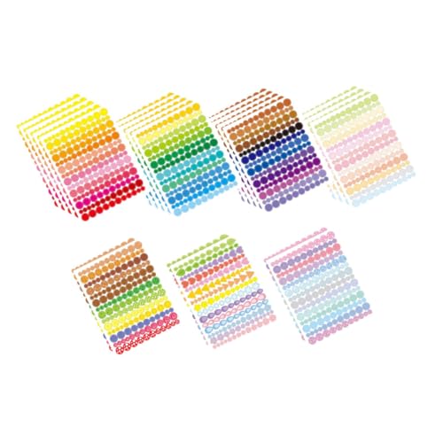 NUOBESTY カラーステッカード 円形ラベルステッカー 類用 整理整頓 学校用 収納ボックスや保存瓶に適用 粘着式で跡残りにくい