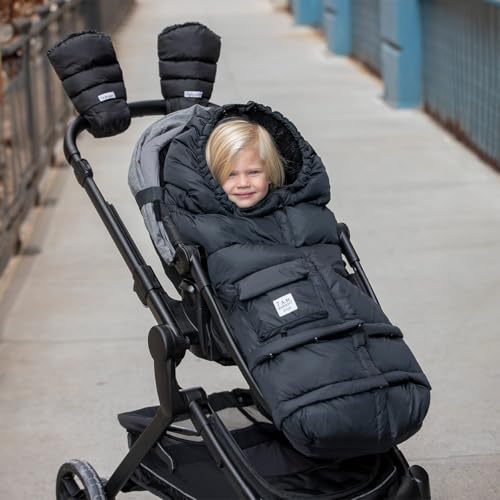Image of 7AM Enfant Stroller Blanket 212 - Adjustable Baby Car Seat Zipped Blanket for Babies Winter, Unisex Multi Purpose Fleece Lined Warm Hooded Toddler Footmuff Water Repellent | (6M - 4T)