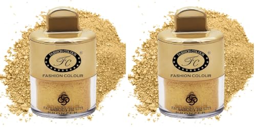 Image of FASHION COLOUR Face and Body Hi-Lite Bronzer | Highlighter For Effortless Shine | Soft Glow Highlighter | Mettalics Body Shimmer | 4g | Shade 08 (Pack of 2)