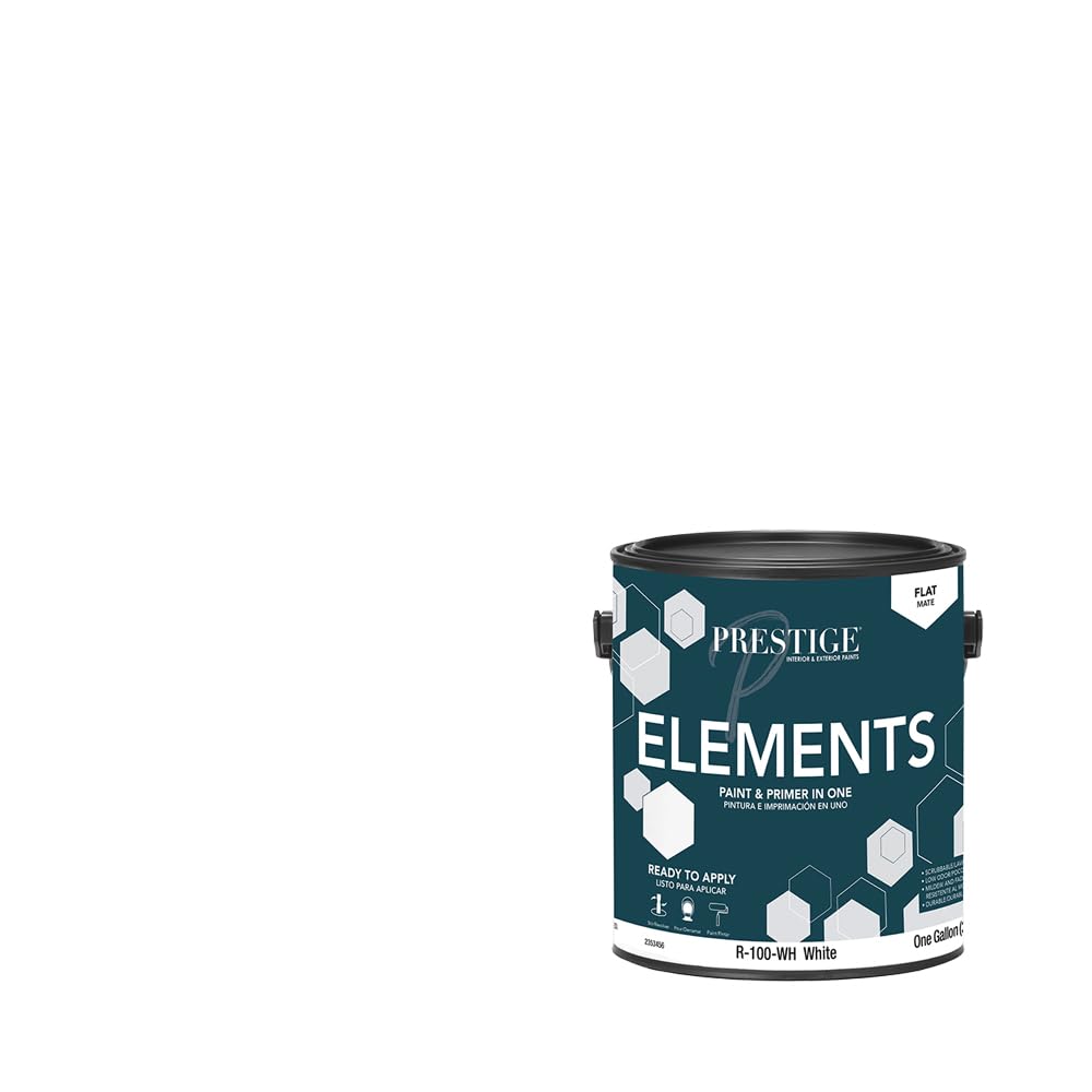 PRESTIGE Paints Elements Interior Paint and Primer in One, Flat, 1 Gallon, White
