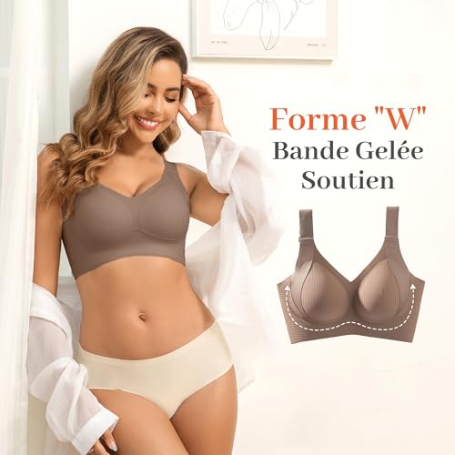 Fittingirls Grande Taille Soutiens-Gorge pour Femmes, sans Couture sans Armatures avec Bretelles Réglables, Doux Push-up Couverture Totale et Confort Toute la Journée – vue 4
