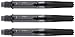 L-Style Carbon Spinning Dart Shaft Set of 3 Extra Durable and Reduced Rattle - Clear Black 260 (in-Between)