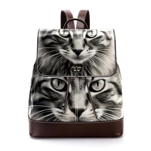 Versatile PU Leather Travel Backpack