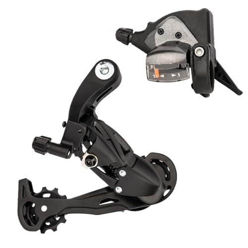 MTB Mountain Bike 8 9 10 11 Speed Shifter and Rear Derailleur Kit, Bicycle Shift Lever Group Set Fit for 52T Cassette(1x11 Speed Set)