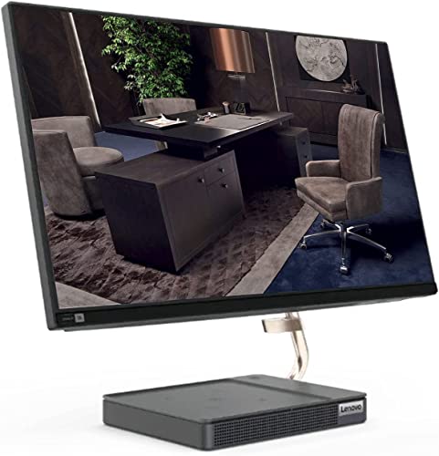 Image of Lenovo IdeaCentre 5 23.8 inch FHD Touchscreen All-in-One Desktop, AMD Ryzen 7 5700U Processor, 16GB RAM, 512GB SSD, WiFi6, Bluetooth, Webcam, Wireless Keyboard & Mouse, Windows 11 Pro, Grey