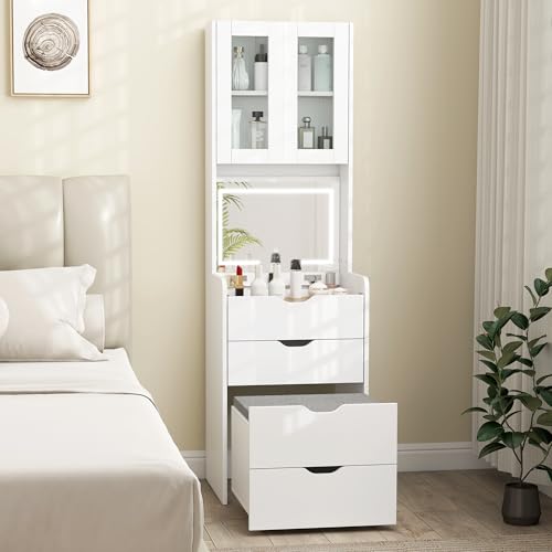 HOMCOM Tocador de Maquillaje con Luces LED