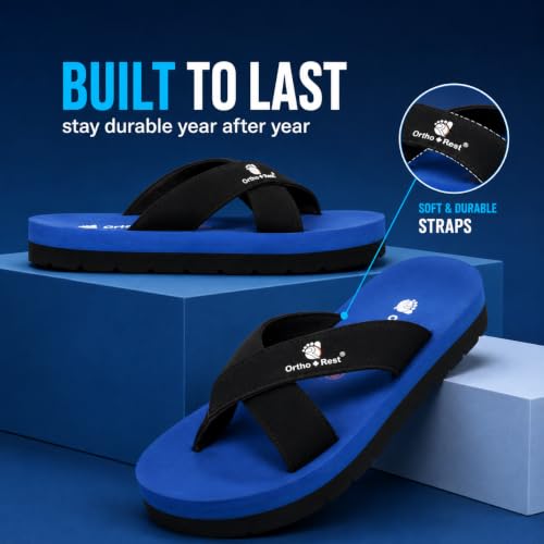 Image of Ortho + Rest Men's Orthopedic Cross Strap Flip Flops