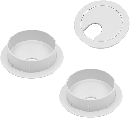 Miniatura 25 de MroMax Ojales de escritorio de plástico de 2.36 pulgadas (2.362 in), cubierta para cables de escritorio, organizador de cables para el hogar,