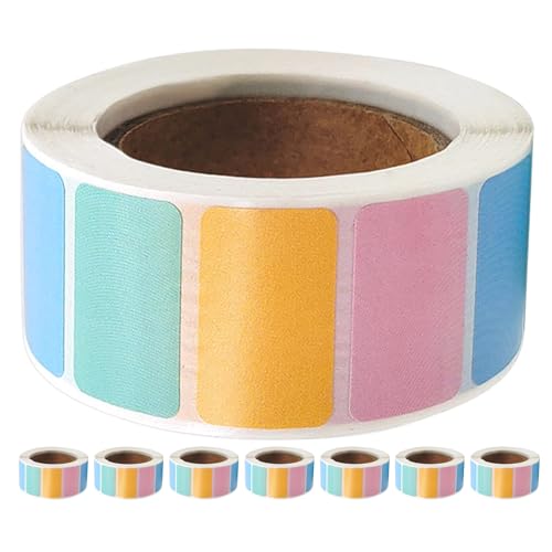 Rouleaux d'étiquettes autocollantes rectangulaires colorées 2.5x1.5 cm pour classement de dossier