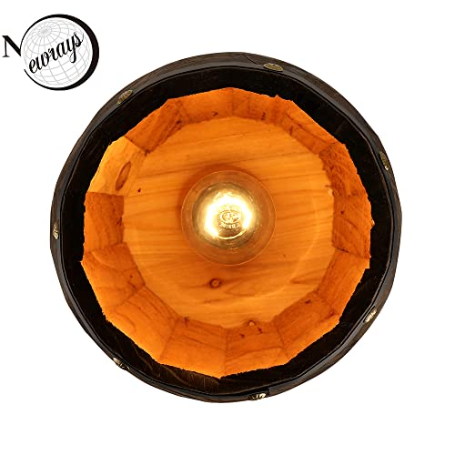 Newrays Antique Wood Wine Barrel Pendant Lamp Hanging Rustic Unique Kitchen Bar Ceiling Lamp Light Fixtures (Xs) #TOP4