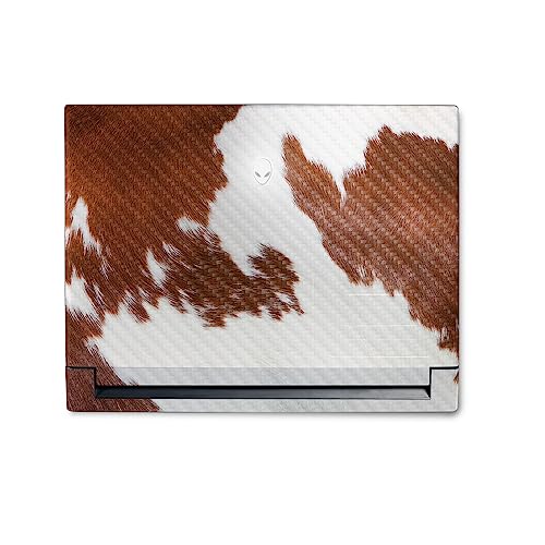 Image of MightySkins Carbon Fiber Skin Compatible with Alienware M18 R1 (2023) Full Wrap Kit - Cow Hide | Protective, Durable Textured Carbon Fiber Finish | Easy to Apply & Change Styles | Made in The USA