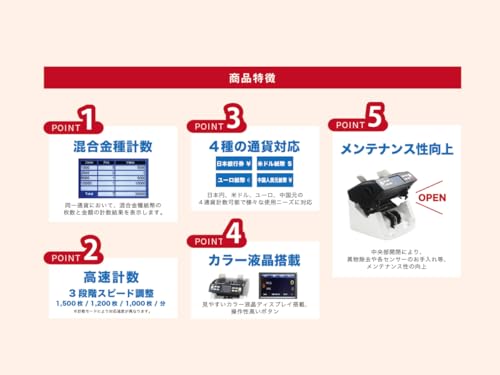 ダイト 混合金種紙幣計数機 DN-900 の商品画像 2