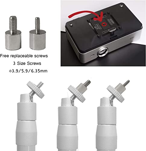 2-Be-Best Universal Projector Ceiling Mount Projector Wall Mount Camera Projector Hanger 360° Rotatable Length 34-56.5Cm/13-22.24In Projector Holder Projectors Bracket For Mini Projectors White #TOP5