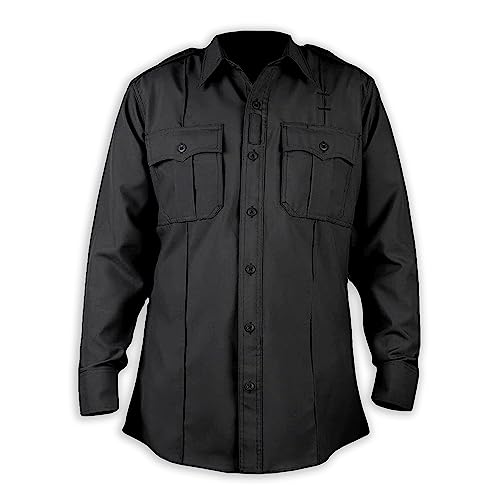 Image of First Class 100% Polyester Short & Long Sleeve Zippered Uniform Shirt 4 Pocket Hidden, Law Enforcement BDU Zipper Closure.