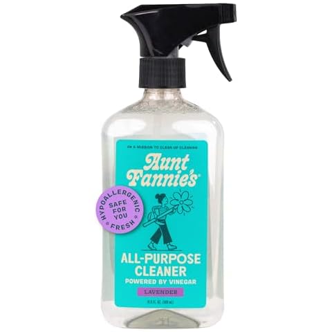 Aunt Fannie's All Purpose Household Cleaner, Multi-surface Spray Cleaner, Powered by Vinegar for Kitchen, Bath, Windows and Countertops, Lavender Scent (Pack of 1) Packaging May Vary Cover