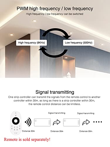 LGIDTECH FUT036S Miboxer Single Color LED Strip Light Controller DC 12V~24V Max Output 12A,Smartphone APP Control via WL-Box1 Gateway(Excluded) - Image 4