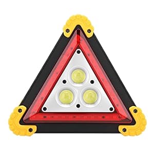Car Warning Triangle, Car Breakdown Emergency Triangle Stop Sign with LED Light Car Road Emergency Lamp, for Roadside Breakdowns Emergency Hazard Roadside Assistance