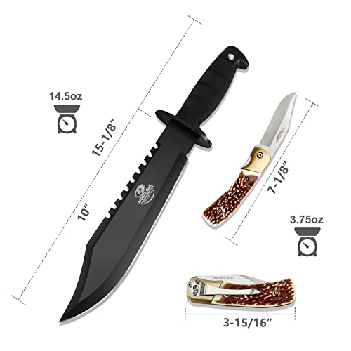 MOSSY OAK 15-inch Survival Bowie Knife & Folding Pocket Knife by Mossy Oak - Image 6