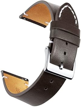 BINLUN Leren Horlogeband Vervangende Heren Band voor Heren/Dames met Vlindersluiting Zilver/Goud/Roségoud 12mm-24mm 10 Kleuren(12mm,Grijs BINLUN Leren Horlogeband Vervangende Heren Band voor Heren/Dames met Vlindersluiting Zilver/Goud/Roségoud 12mm-24mm 10 Kleuren(12mm,Grijs