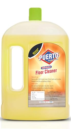 Image of Puerto Disinfectant Surface & Floor Cleaner, (Citrus) - 2 Ltr (Pack of 1) | Cleans 99.9% Germs | Suitable for Bathroom & Floor surfaces like ceramic, marble, granite, mosaic etc.