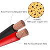 BFXM 16AWG 12FT Battery Charger Cable, SAE to SAE Terminal Quick Disconnect Harness, 2 Pin Connectors Extension Cables Cord for Car, Motorcycle, Solar Panel