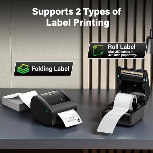 Image of ARVOX D450BT 4 Inch Bluetooth + USB Direct 4x6 inch Shipping Label Printer |Adjustable Label Size| 203DPI Resolution 152mm /s Compatible with Windows,Mac,Linux Chrome OS | 2 Year Warranty