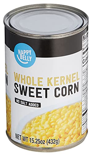 Amazon Brand - Happy Belly Whole Kernel Corn, No Salt Added, 15 Oz #TOP13