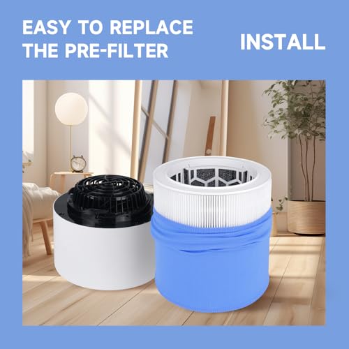Image of 3 Packs 511 Replacement Filters Compatible with Blueair Blue Pure 511 Air Cleaner Purifier, 3 Stages Filter of Premium Filter and Activated Carbon with 3pcs Cloth Cover Pre-Filters