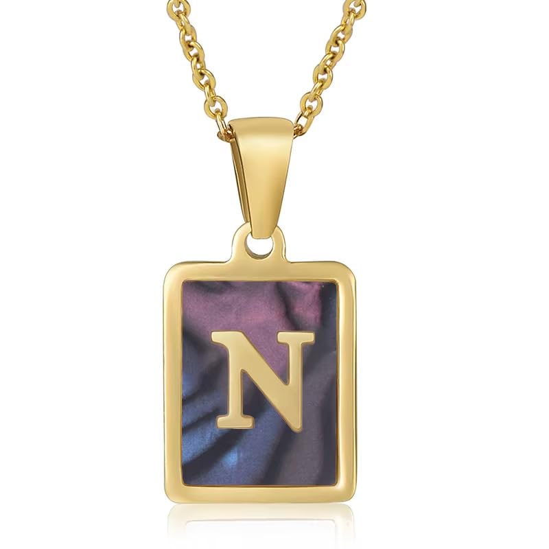 Chaîne pendentif lettre alphabet en or 18k, le cadeau parfait symbolique