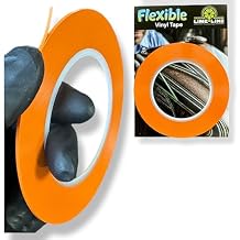 LiME LiNE Flexible Vinyl Fine Line Masking Tape for Automotive Custom Paint, No Residue Fineline Orange 1/4",1/8", 1/16" 1/16"