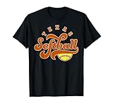 Texas Softball Vintage Mens Kids Team Retro Softball Fan T-Shirt