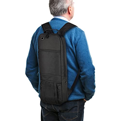 APDTEK Portable Oxygen Tank Backpack Size D, Oxygen Tank Holder Carrier Bag for D/M15 JD/M22 Oxygen Cylinder for Travel (Black)
