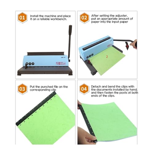 Perforatrice-relieuse de contrats de bureau en acier durable - 6