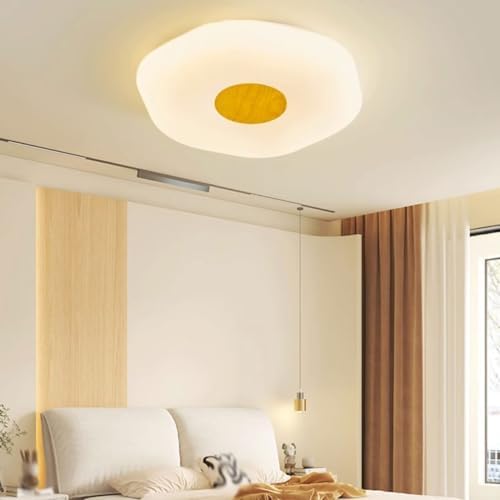 Elegant and Fashionable LED 3 Color Dimmable Round Bedroom Ceiling Lamps Creative Personality Cream Style Iron Art Flush Mount Lighting Indoor for Dining Room Living Hotel image 4