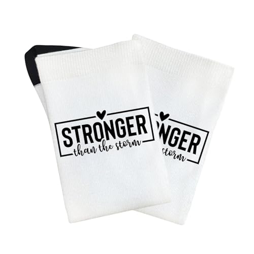 stronger than the storm half calf sock for grandma