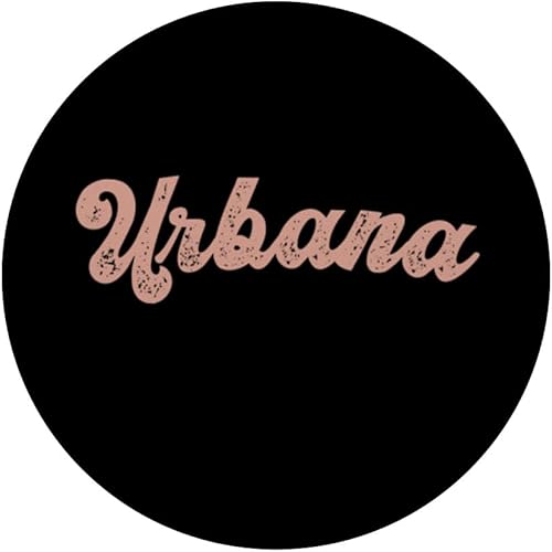 Miniatura 3 de Vintage Urbana Illinois Home State Souvenir Retro PopSockets Swappable PopGrip