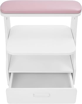 Pedicure Foot Rest | Portable Foot Bath Spa Cart Beauty Nail Salon Supplies, Manicure Foot Rest for Home Salon Use Pink