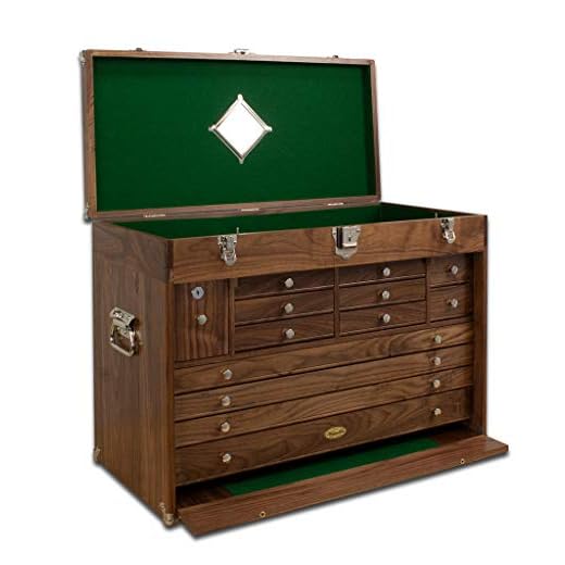 Gerstner W-2613 Natural Walnut 13-Drawer Pro-Series Chest