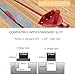 JCFANTS Aluminum Table Saw Precision Miter Gauge Works w/Table Saws, Band Saw and Router Table, Includes Multi T–Track Fence w/Scale, T-track Flip Stop(Red)