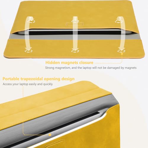 HYZUO 15 Inch Laptop Case Bag Sleeve with Stand for MacBook Air 15 M5 M4 A3241 M3 A3114 M2 A2941 2026-2023 - Image 4