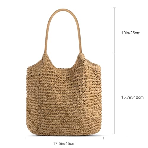 Bolso de paja para mujer 2026, bolso tote grande para playa miniatura 6