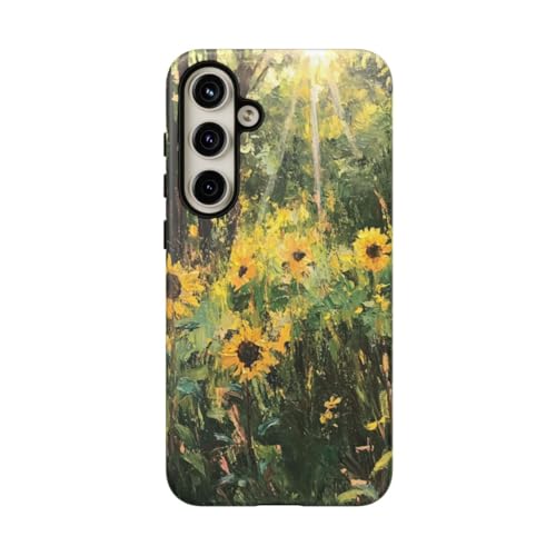 Coque Galaxy S24 Plus Tournesols mate évite les traces de doigts