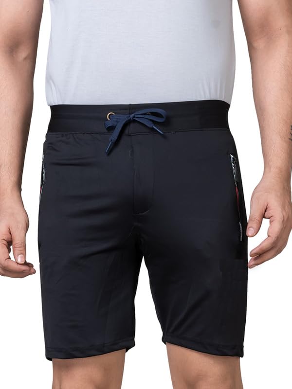 zaahii Men's Mid Rise Elastic Waist Thigh Length Polyester Running, Boxer, Shorts-picture-46