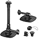 Maectech Flexibler Klebemonteur kompatibel für Insta360 Helmet Mount X5/X4/X3/Ace Pro für GoPro Hero Action-Kameras Basis-Kit für DJI Osmo Action Sportkamera-Zubehör