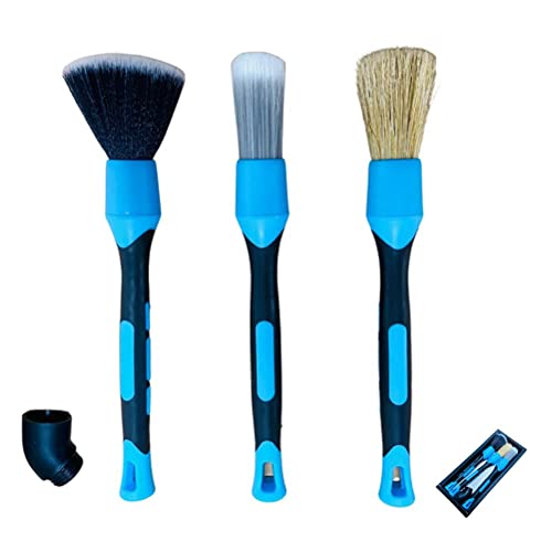 Ensemble de 3 Brosses de Détail de Voiture 